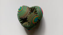 Load image into Gallery viewer, 3D Printed Gear Heart in multicolour